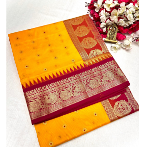 Original Tana Shiny Soft Silk Saree With Blouse