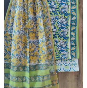 Stunning Pure Cotton Suits With Kota Doria Dupatta
