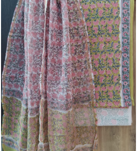 Stunning Pure Cotton Suits With Kota Doria Dupatta