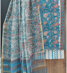 Stunning Pure Cotton Suits With Kota Doria Dupatta