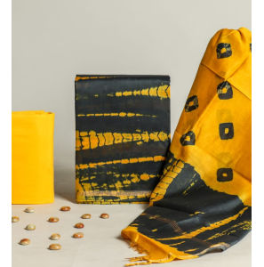 New Hand Block Printed Chanderi Silk Dress