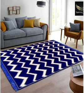 New Designer Blue Velvet Carpet