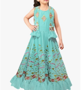 Fancy Children Gown And Koti