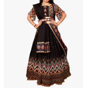Beautiful Georgette Kreez Print Lehenga And Choli