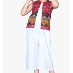 "Floral Shrug & Trousers With T-shirt (Set of 3) " "Floral Shrug & Trousers With T-shirt (Set of 3) "