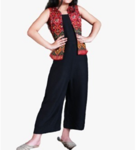 "Floral Shrug & Trousers With T-shirt (Set of 3) "