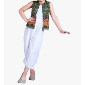 "Floral Shrug & Trousers With T-shirt (Set of 3) "