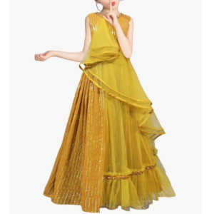 Beautiful Georgette Gown With Sequence Work