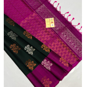 Pure Kanjivaram Handloom Soft Silk Saree With Unique Design 