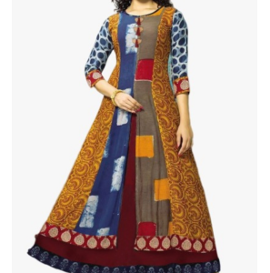 Designer Rayon Print Gown