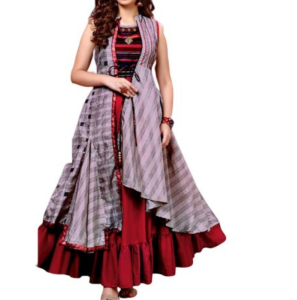Simple Rayon Print Gown