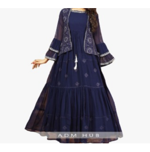 Beautiful Faux Georgette Koti And Gown