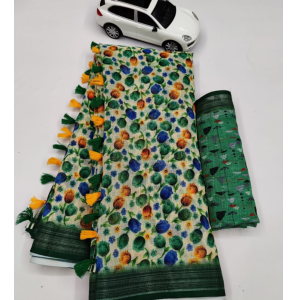 Beautiful Original Linen Saree With Blouse