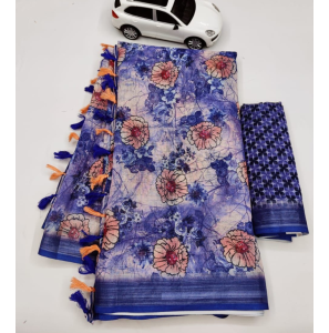 Beautiful Original Linen Saree With Blouse Beautiful Original Linen Saree With Blouse