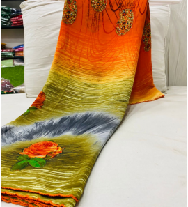 Daily Wear Georgette Saree With Running Blouse Piece