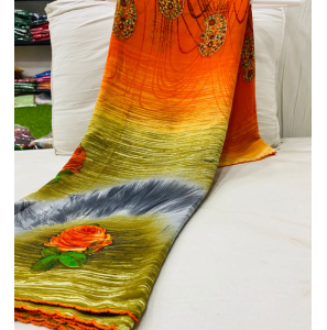 Daily Wear Georgette Saree With Running Blouse Piece
