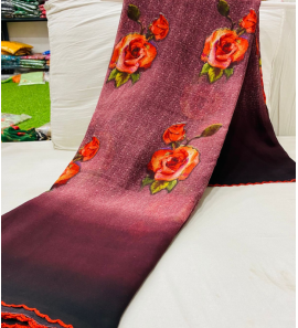 Daily Wear Georgette Saree With Running Blouse Piece