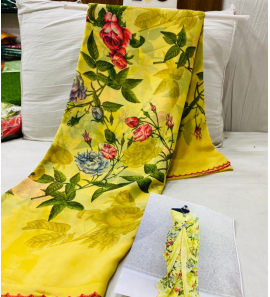 Daily Wear Georgette Saree With Running Blouse Piece