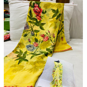 Daily Wear Georgette Saree With Running Blouse Piece