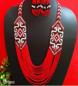 Elegant Red Beads Jwellery for Special Occasion