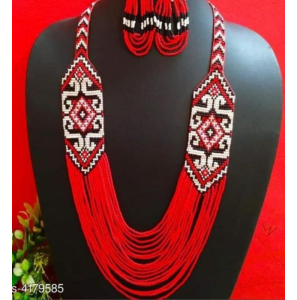 Elegant Red Beads Jwellery for Special Occasion