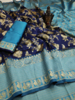 Elegant Lichi Silk Saree with Beautiful Rich Pallu - Image 2
