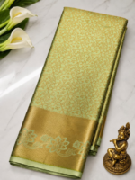 Elegant Semi Silk Saree with  Contrasting Rich Pallu - Image 4