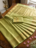Elegant Semi Silk Saree with  Contrasting Rich Pallu - Image 3