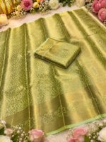 Elegant Semi Silk Saree with  Contrasting Rich Pallu - Image 2