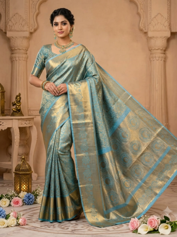 Premium Semi Silk Saree with Contrasting Rich Pallu