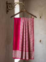 Elegant Rani Pink Saree - Image 3