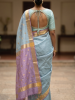 Dual-Tone Semi-Silk Saree - Image 3