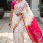 Premium Chanderi Silk Blend lightweight, breathable Saree