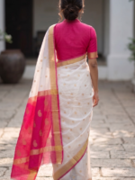 Premium Chanderi Silk Blend Lightweight, Breathable Saree - Image 4